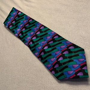 All silk Givenchy green tie